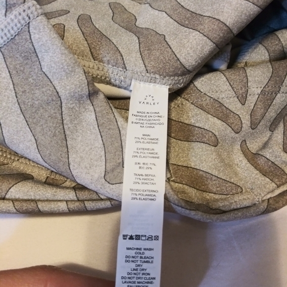 Varely Women's Bedford Tight Silver Zebra Leggings Grey Size XXS Athletic Tight - Picture 7 of 7